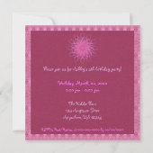 Invitation Mandala rose de fileur (Dos)