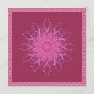 Invitation Mandala rose de fileur