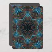 Invitation Mandala Rosette Boho Bohemian Style Dandy Motif (Devant / Derrière)