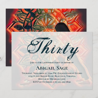 Invitation Mandala Rouge, Noir, Méditation Brown de Yoga Anni