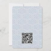 Invitation Mandalas bleu clair, rose et blanc (Dos)