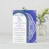 Invitation Mandalas en Mix Blue & Navy arrière - plan (Debout devant)