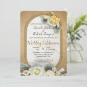 Invitation Mandalas or de divers cercles géométriques (Debout devant)