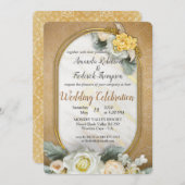 Invitation Mandalas or de divers cercles géométriques (Devant / Derrière)