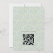 Invitation Mandalas vert clair, jaune et blanc (Dos)