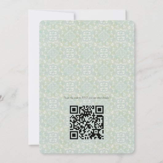 Invitation Mandalas vert clair, jaune et blanc (Dos)