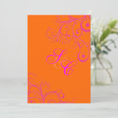 Invitation Mandarin Orange + Hot PInk (Debout devant)