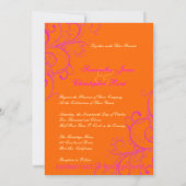 Invitation Mandarin Orange + Hot PInk (Dos)