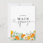 Invitation Mandarine Arc Floral Main Squeeze Fête des mariées (Dos)