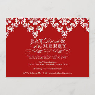 Invitation Mange boire et être joyeux