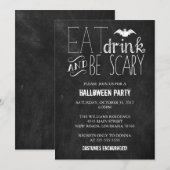 Invitation Mange boire et faire peur| Tableau de bord (Devant / Derrière)