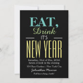 Invitation Mange, bois C'est le Nouvel An (Devant)
