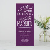 Invitation Mange, Bois, Sois Marié (Debout devant)