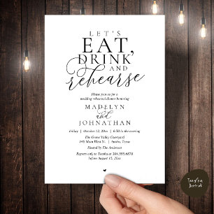 Invitation "Mangeons, buvons et répétons", Dîner de répétitio
