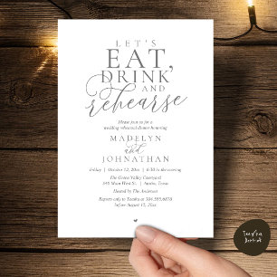 Invitation "Mangeons, buvons et répétons", Dîner de répétitio
