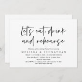 Invitation Mangeons, buvons et répétons, Dîner de répétition (Devant / Derrière)