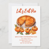 Invitation Mangeons de la tarte graisseuse d'aquarelle (Devant)