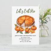 Invitation Mangeons de la tarte graisseuse d'aquarelle (Debout devant)