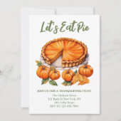 Invitation Mangeons de la tarte graisseuse d'aquarelle (Devant)