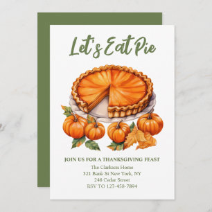 Invitation Mangeons de la tarte graisseuse d'aquarelle