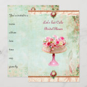 Invitation Mangeons l'invitation de Fête de la mariée de (Devant / Derrière)