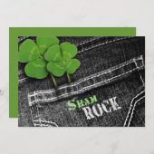 Invitation Manger, boire et être irlandais St. Patrick's Day (Devant / Derrière)