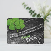 Invitation Manger, boire et être irlandais St. Patrick's Day  (Debout devant)