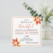 Invitation manger boire et être reconnaissant Friendsgiving (Debout devant)