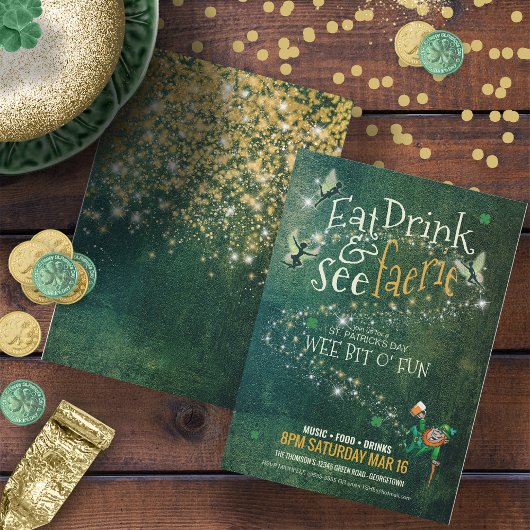 Invitation Manger, boire et voir Féerie ID637