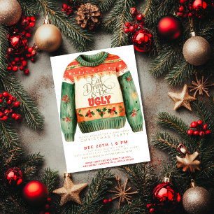 Invitation Manger Boire & Être laid Sweater Fête de Noël