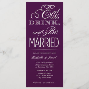 Invitation Manger, boire, être marié