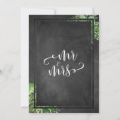 Invitation Manger, Boire & Être Marié Verdure & Tableau Noir (Dos)