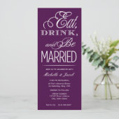 Invitation Manger, Boire, Être Mariés (Debout devant)