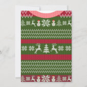 Invitation Manger Boire Joyeux Noël Fête Tricot Pull (Dos)