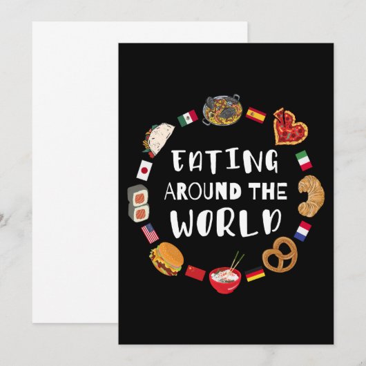 Invitation Manger dans le monde entier (Devant / Derrière)
