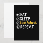Invitation Manger Dormir Faculté de Droit Répéter (Devant / Derrière)