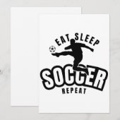 Invitation manger dormir football répéter (Devant / Derrière)