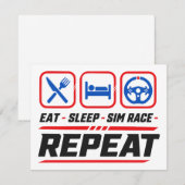 Invitation Manger dormir sim course répéter pour les fans de (Devant / Derrière)