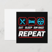 Invitation Manger dormir sim course répéter pour les fans de (Devant / Derrière)