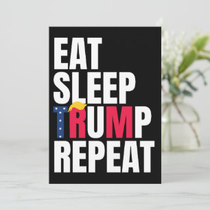 Invitation Manger Dormir Trump Répéter Président Trump Réélec