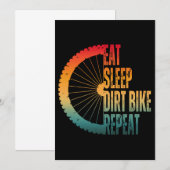 INVITATION MANGER DORMIR VÉLO TOUT TERRAIN RÉPÉTER (Devant / Derrière)