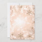 Invitation "Manger et boire" Rose Gold Fête de Noël (Dos)