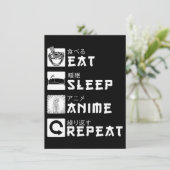 Invitation Manger Sleep Anime Répéter Japonais Manga Lover (Debout devant)