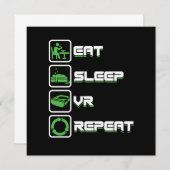Invitation Manger Sleep Répéter VR Gamer Jeu Réalité virtuell (Devant / Derrière)