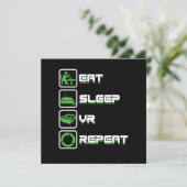Invitation Manger Sleep Répéter VR Gamer Jeu Réalité virtuell (Debout devant)