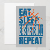 INVITATION MANGER SOMMEIL BASKETBALL RÉPÉTER (Devant / Derrière)