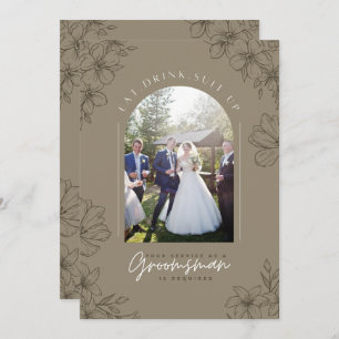 Invitation Manger un costume de boisson - Groomsman Service e