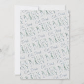 Invitation Mangez Boire et être Joyeux Ornat Typographie Noël (Dos)