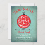 Invitation Mangez Boire et être marié Douche de Noël (Devant)