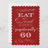 Invitation Mangez Boire et être sensationnellement 60 Anniver (Devant)